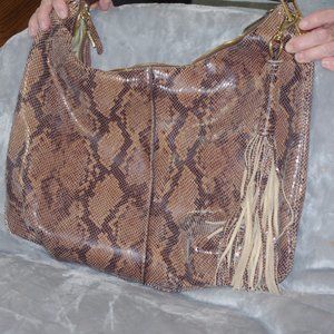 GENCINE LEATHER CROC LOOKING BAG